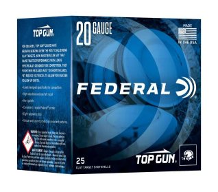 Federal TGS224 Top Gun 20 Gauge 2 3/4 1250 FPS 7/8OZ #8 25/box