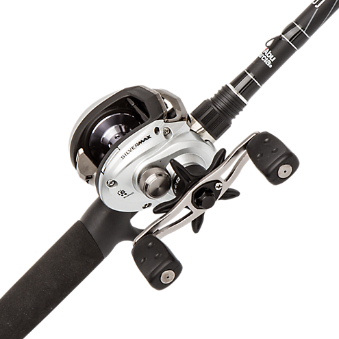 anti backlash baitcaster combo Abu Garcia Max Pro Baitcast 15.4 lbs of max drag power Fishing Rod Silver Max Baitcaster