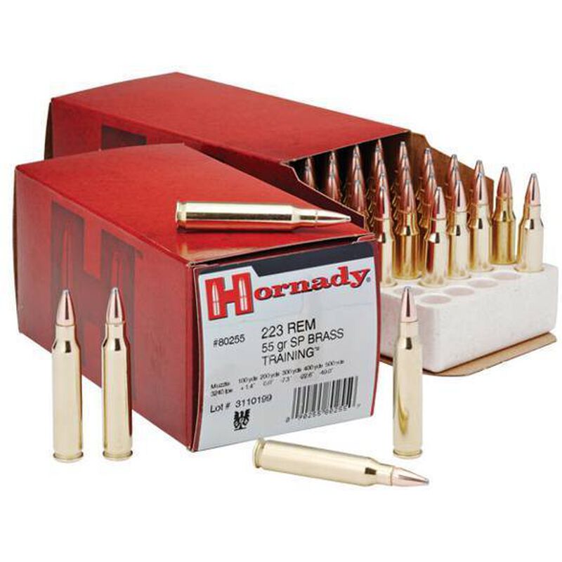 Hornady Custom Rifle Ammo 223 REM- SP- 55 Grains- 3240 fps- 50 Boxed ...