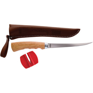 Berkley Wooden Handle Fillet Knife 6" with Sheath Sharpener