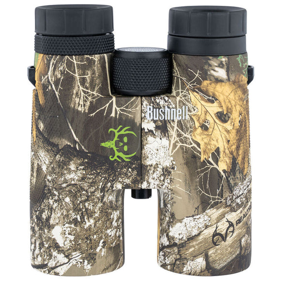 Bushnell Powerview Binoculars 10X42mm, Bone Collector Roof Prism, Real Tree Edge Camo, Rubber Armor, Boxed