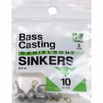 Danielson BS10 Bass Casting Sinker 1/8 oz 5 pk