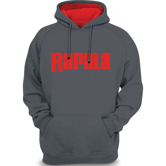 Rapala Hooded Sweatshirts Grey/Red Size XLarge