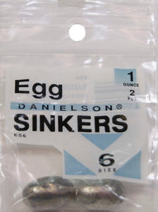 Danielson ES6 Egg Sinker 1 oz Size 6 2 pk