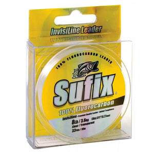 Sufix INVISILINE 100% FLUOROCARBON LEADER 6LB 33YD CLEAR