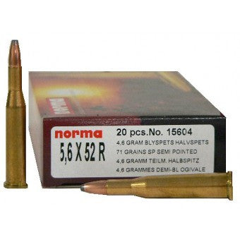 NORMA 5.6X52R 71 GR SP AMMO-High Falls Outfitters