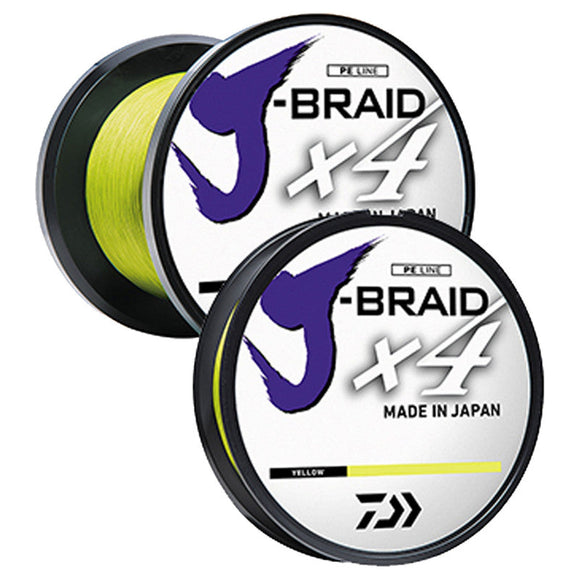 Daiwa J-Braid x4  3000 yd Spool 10lb Fluoro Yellow