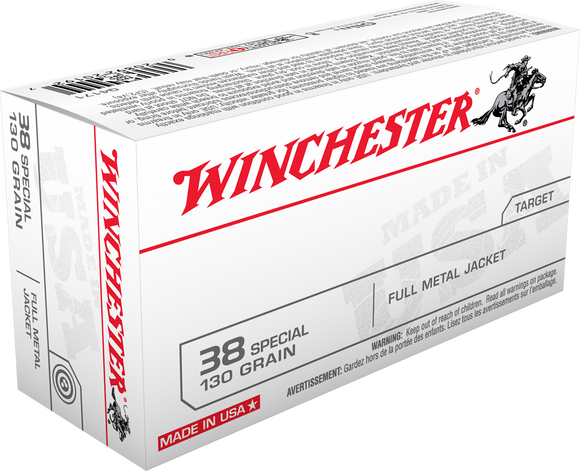 WINCHESTER TARGET 38 SPECIAL  130 GR    50 RDS