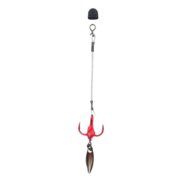 VMC Bladed Hybrid Treble Short Fishing Hook 2-Pack - Tin Red
