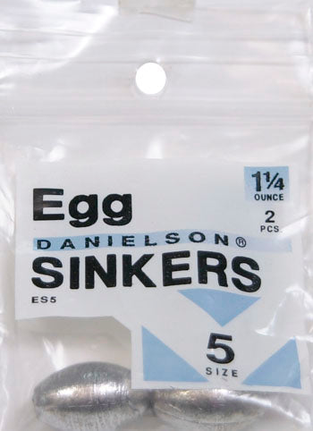 Danielson ES5 Egg Sinker 1 1/4 oz Size 5 2 pk