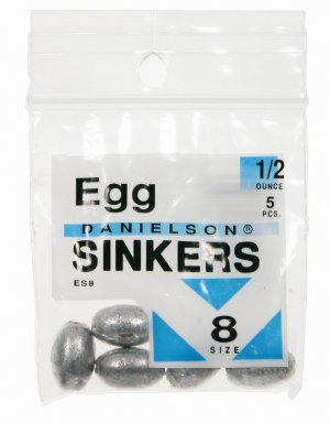 Danielson ES8 Egg Sinker 1/2 oz Size 8 5 pk