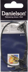 Danielson Wire Leader 30 Lb Test Black 12 3pk