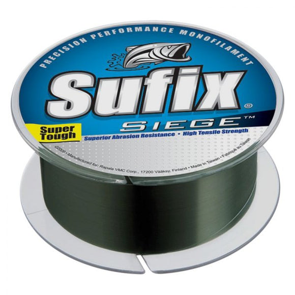 Rapala Sufix Siege 330 yd 20 lb Monofilament Line Smoke Green