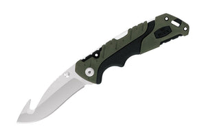 BUCK 660 FOLDING PURSUIT LARGE GUTHOOK KNIFE BLACK GREEN