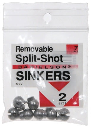 Danielson SS2 Removable Split Shot Sinker Size 2 7pk