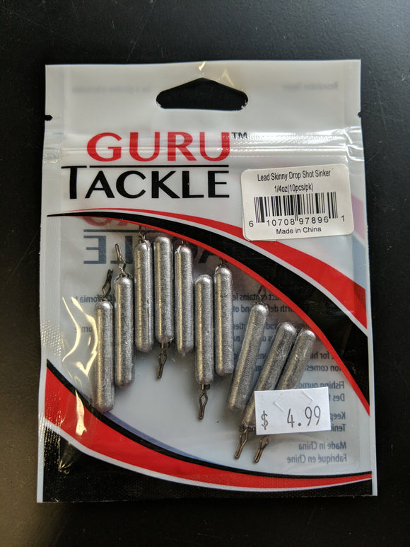 GURU TACKLE - LEAD SKINNY DROP SHOT SINKER