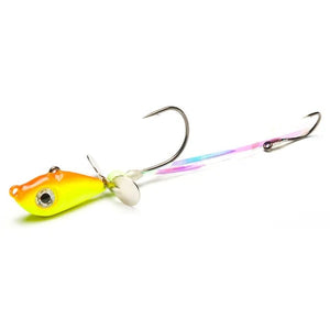 Mustad Addicted Walleye Death Spinner - 1/4oz - Orange/Chartreuse 1 pk