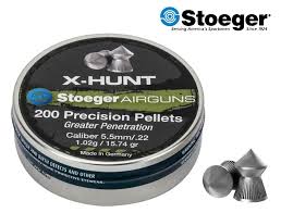 STOEGER X-HUNT PRECISION PELLETS  .22 CAL  POINTED  15.74 GR   QTY 200