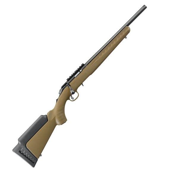 Ruger 8371 American Rimfire Rifle 17 HMR- 16-1- Threaded BBL- FDE Ranch- Pic Rail- 15-Rnd