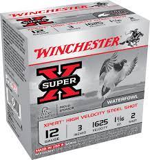 WINCHESTER SUPER X  XPERT 12 GA 3"   1 1/16 OZ  #2 STEEL SHOTSHELLS    25 RDS