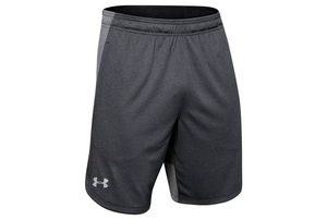 Under Armour Knit Performance Training Shorts for Men - Black/Mod Gray - L