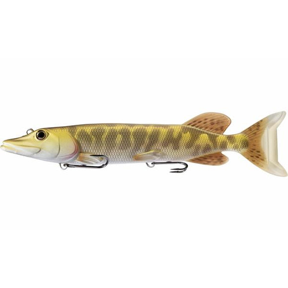 Juvenile Pike Fishing Lure, Swimbait, Gold/Metallic