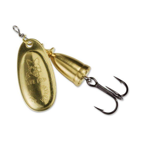 Blue Fox 60-20-200 Classic Vibrax Spinner- 3/16 oz- Plated Gold-Gold