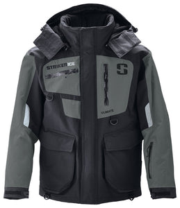 Striker Ice Men's Climate Ice Fishing Flotation Jacket Black/Gray 2X-Large